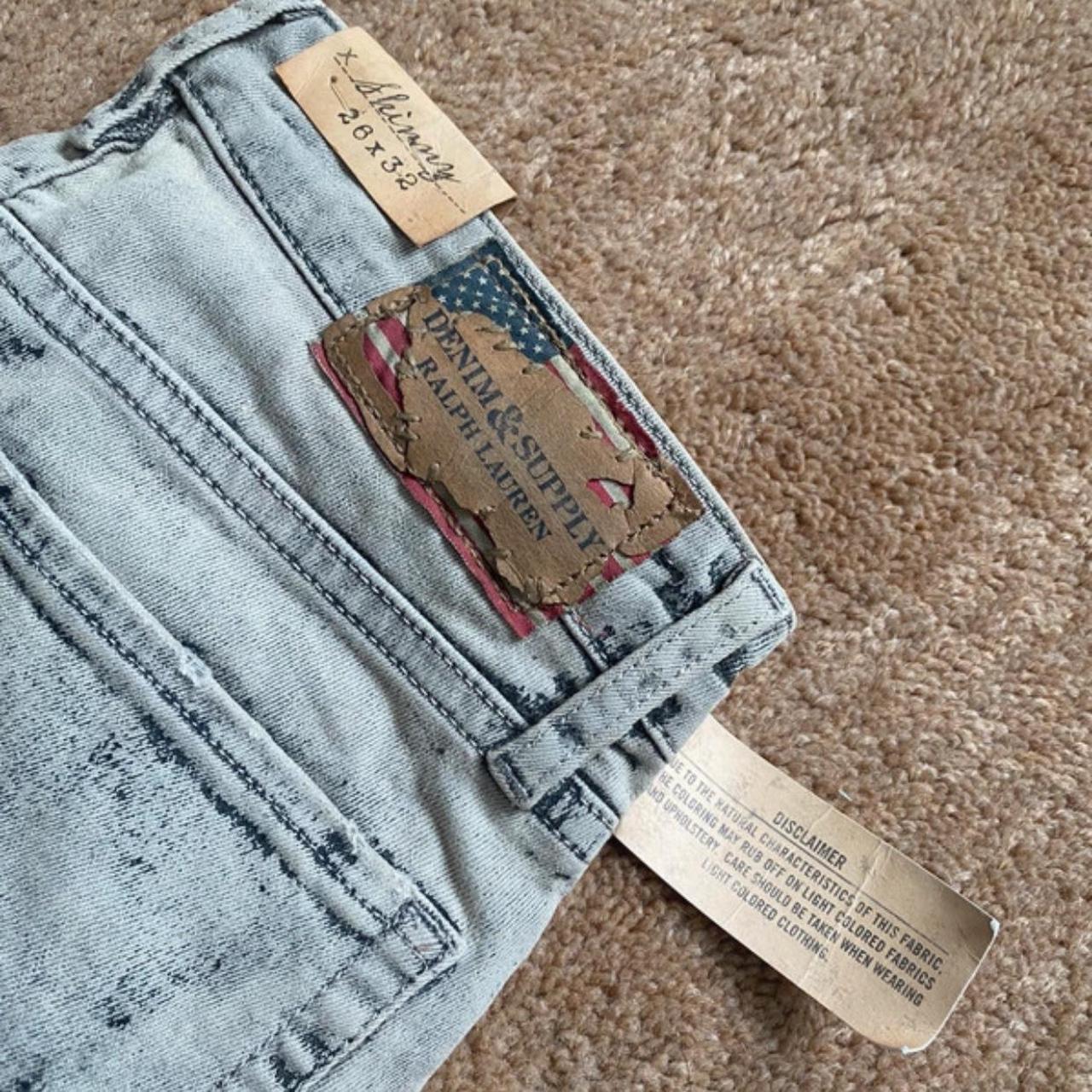 Ralph Lauren blue denim jeans with a distressed look