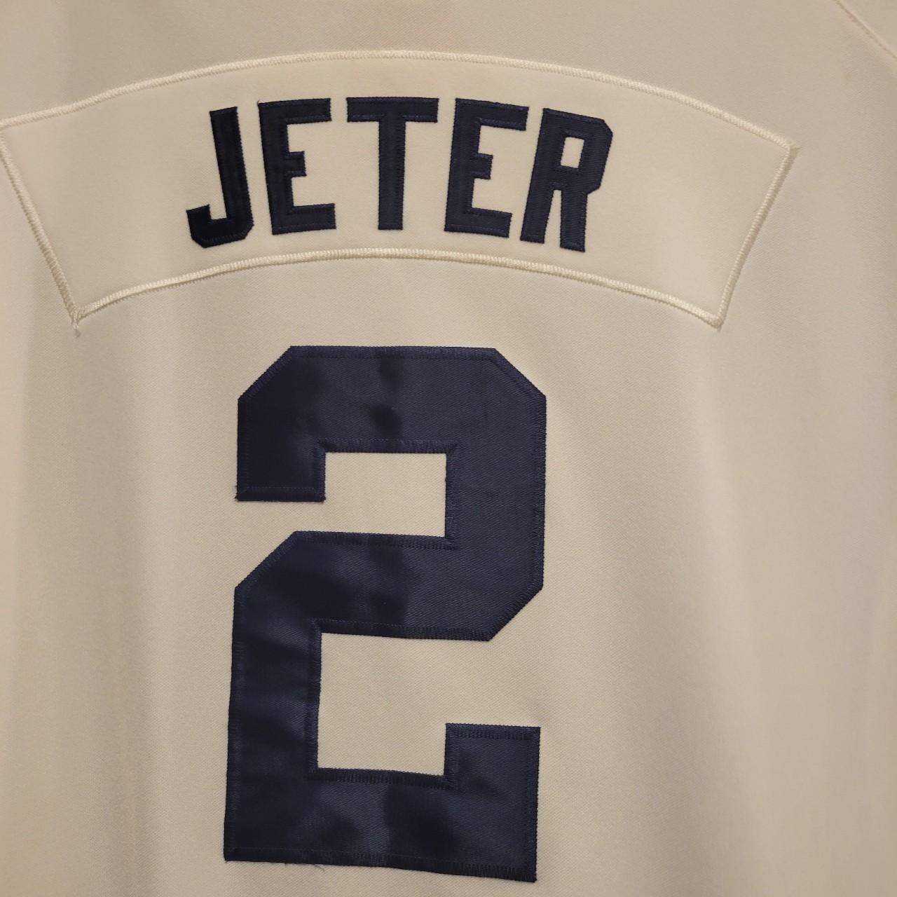 MENS NAVY BLUE WHITE NIKE DEREK JETER JERSEY YANKEES - Depop