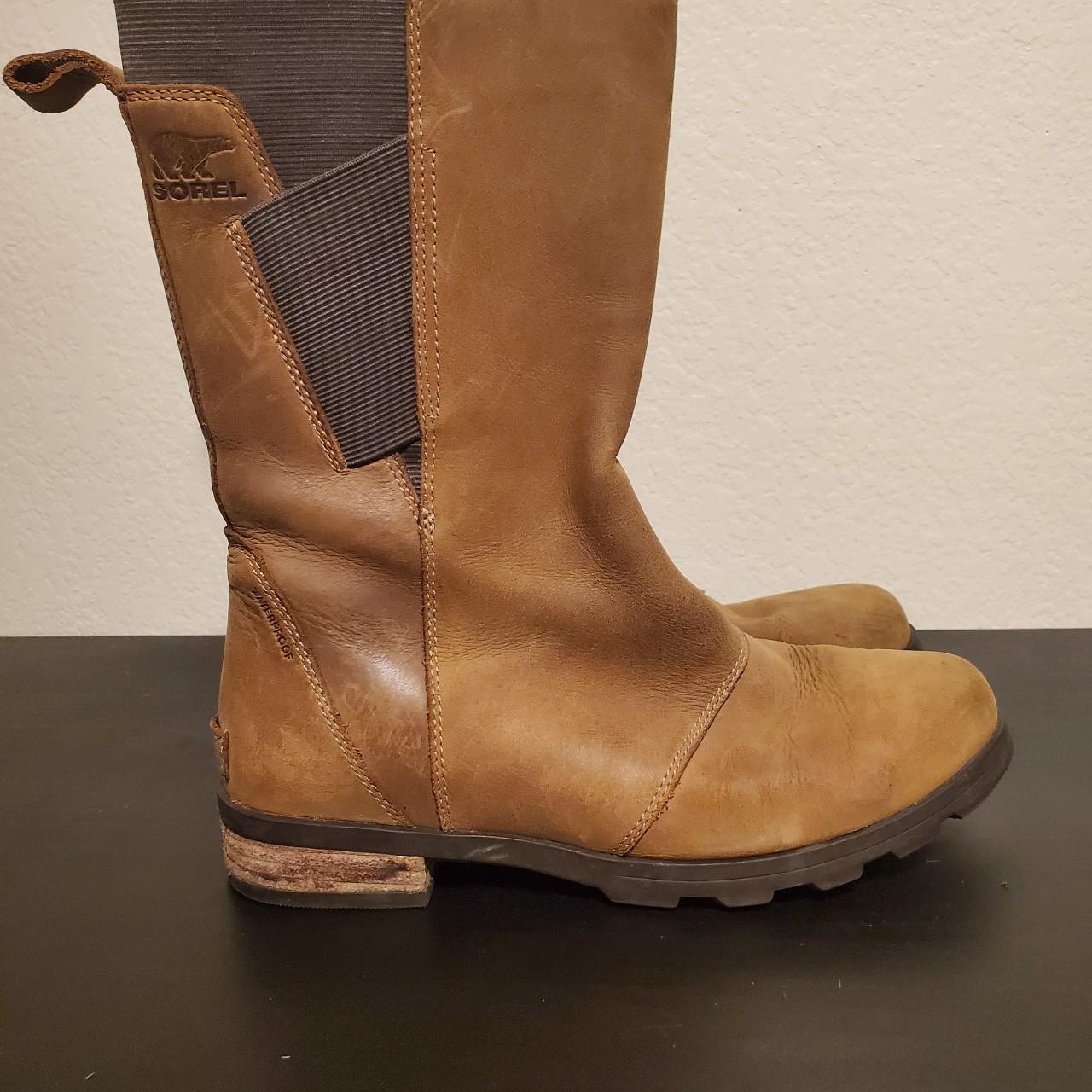 sorel emelie leather tall boots