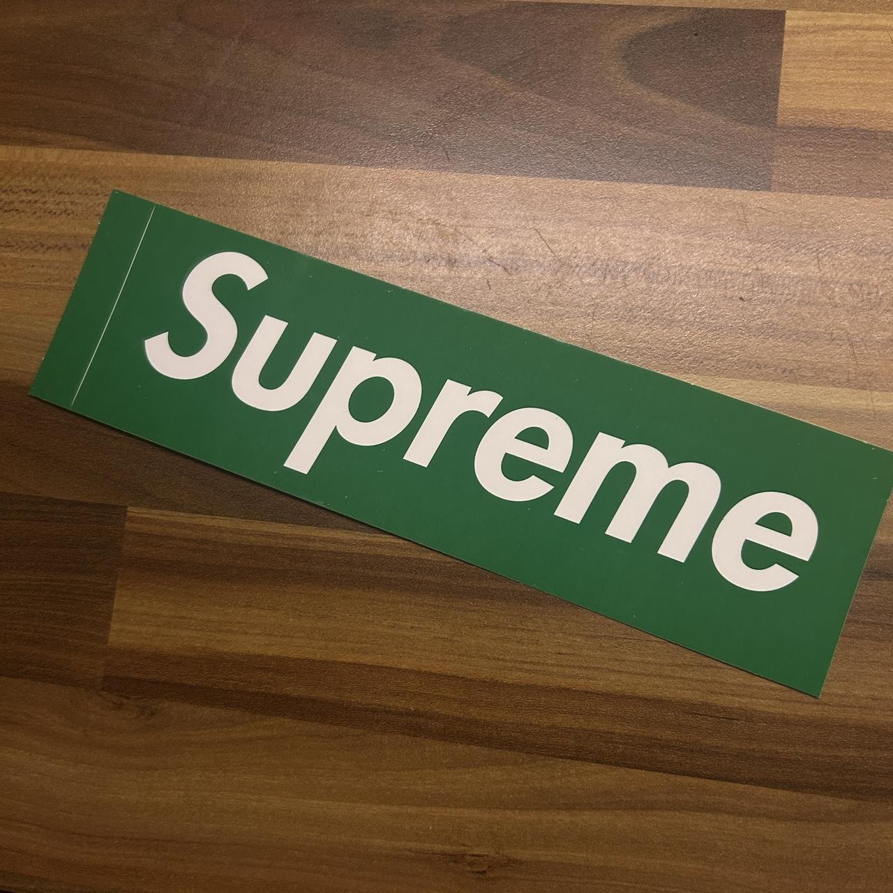 Supreme FW24 green box logo sticker. Green bogo