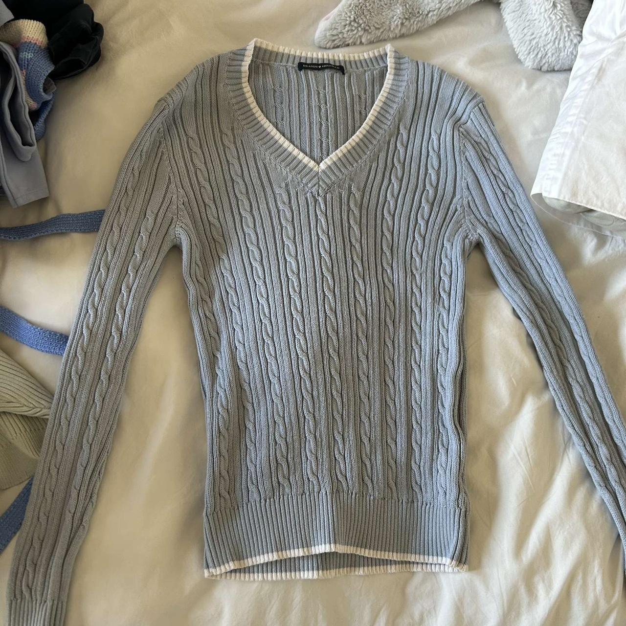 Brandy Melville Light Blue Sweater. One Size - Depop