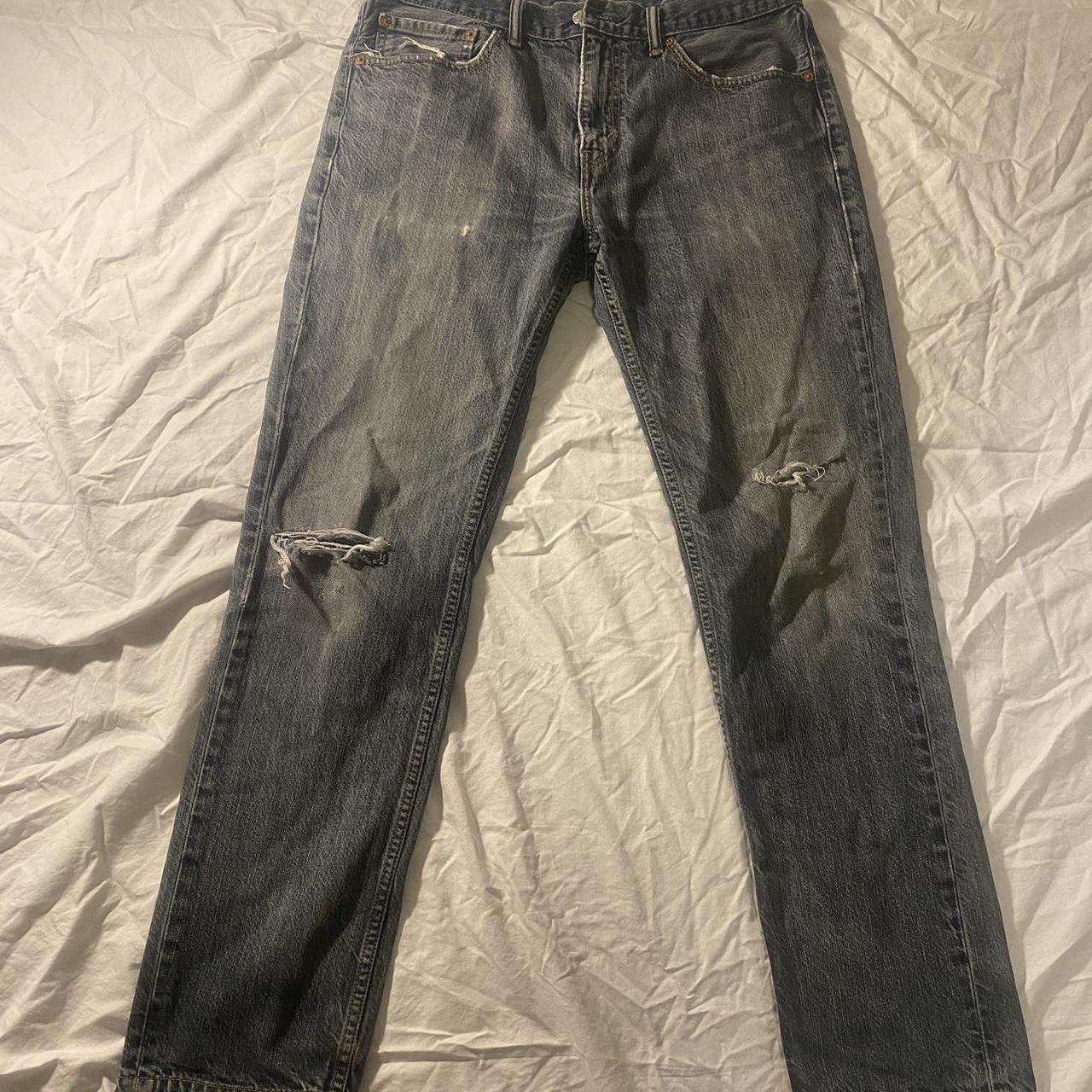 Levis black ripped clearance jeans mens