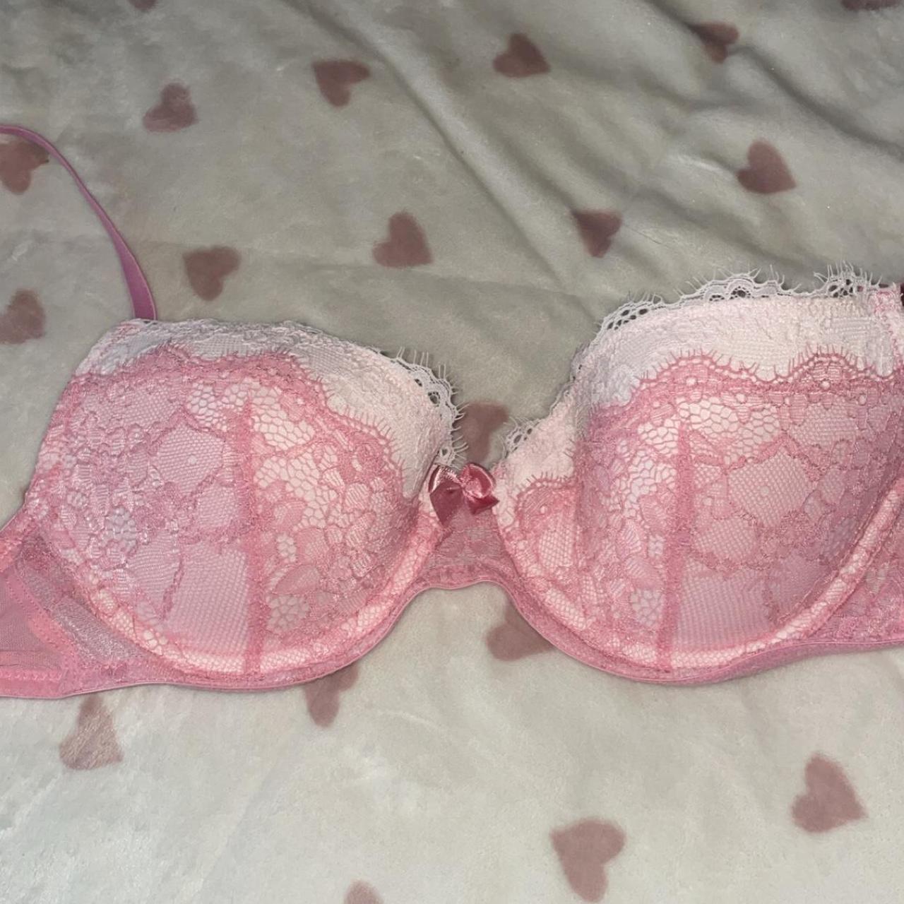 White lace size 34C built in bra cup coquette body - Depop