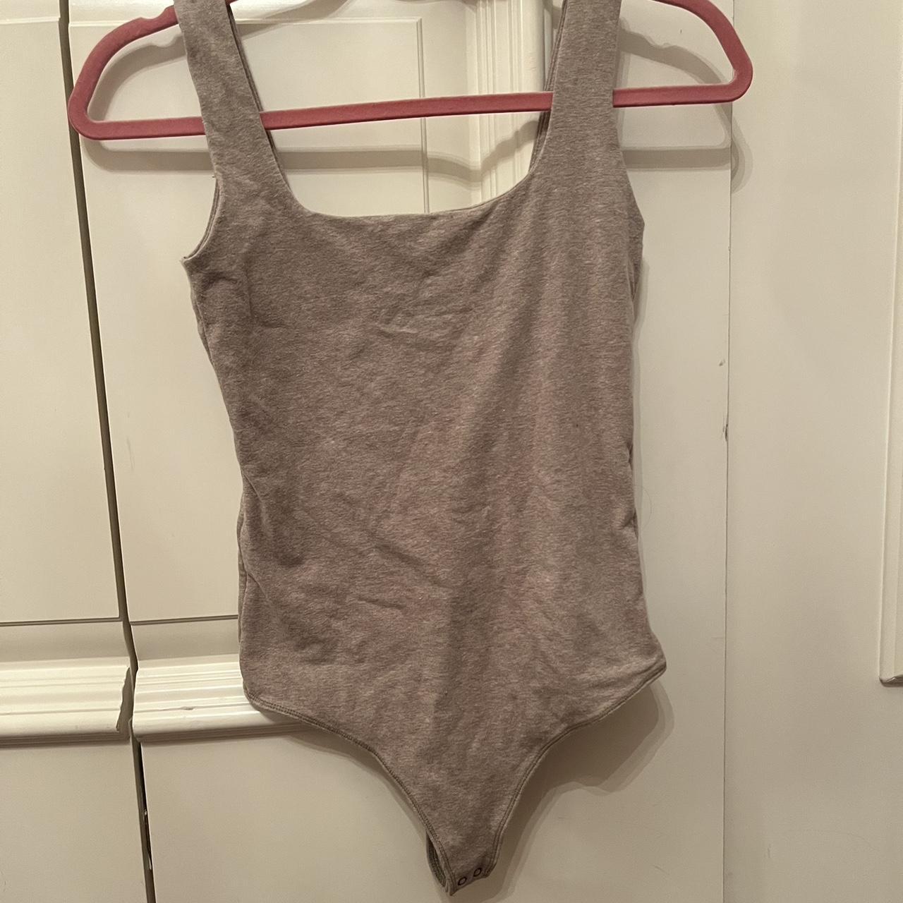 Abercrombie and Fitch bodysuit, heathered tan,... Depop