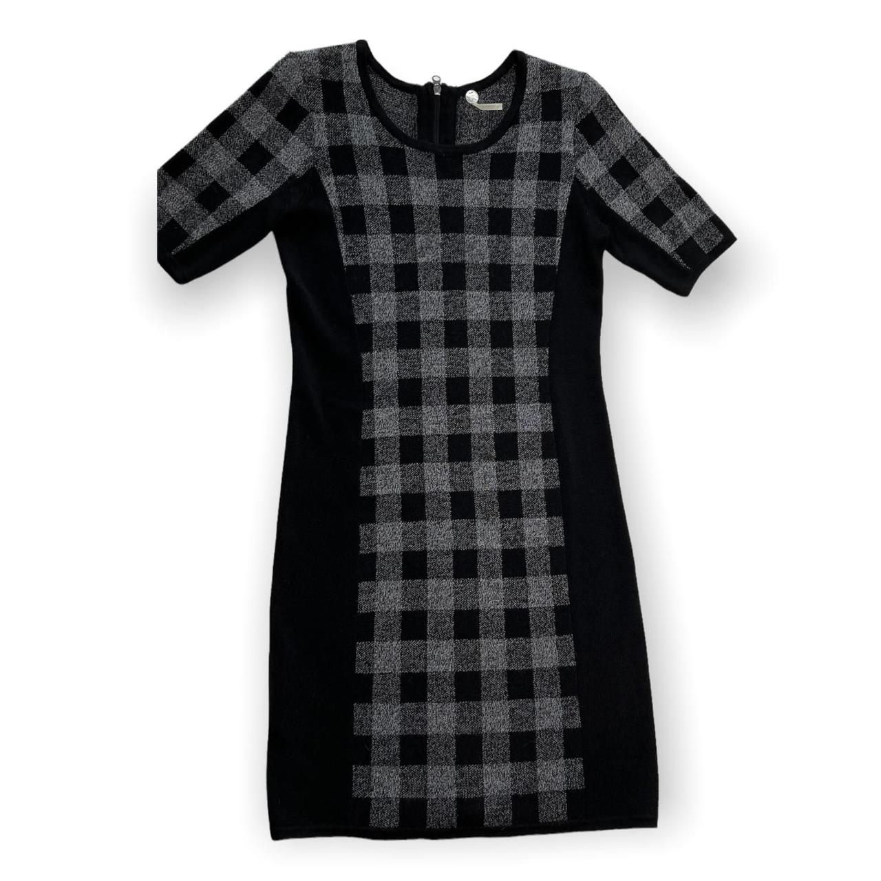 Margaret O'Leary Wool Plaid Dress in Medium Black... - Depop