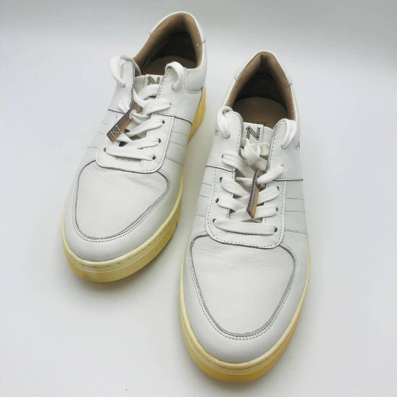 Naturalizer Hadley White Leather Sneakers Size 9.5... - Depop