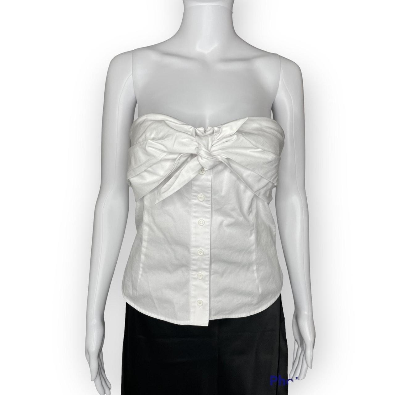 RtA Leia Bow White Poplin Bustier Top White buy Tube Top Size Small Corset