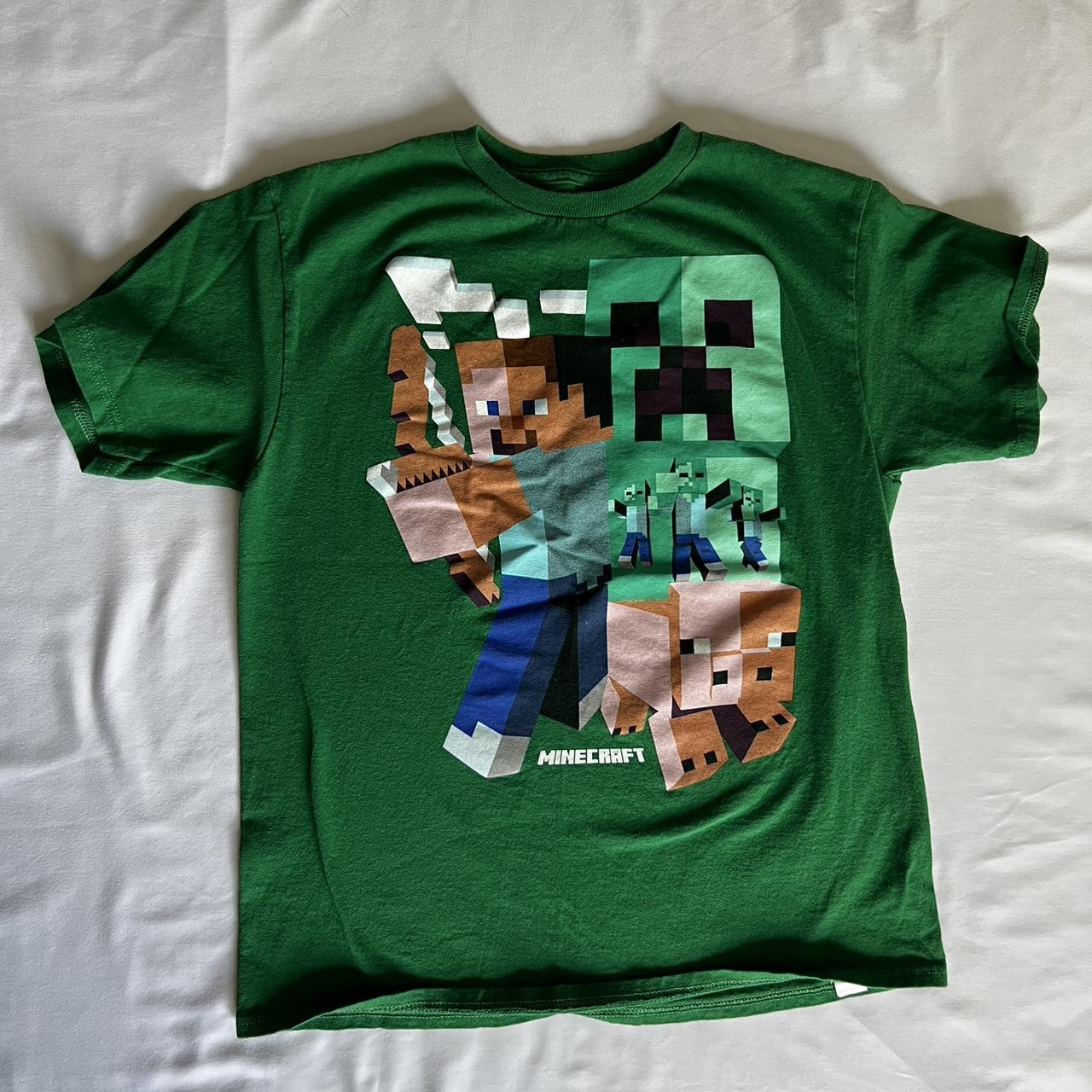 Kids Minecraft shirt -xxl kids, wore as small... - Depop