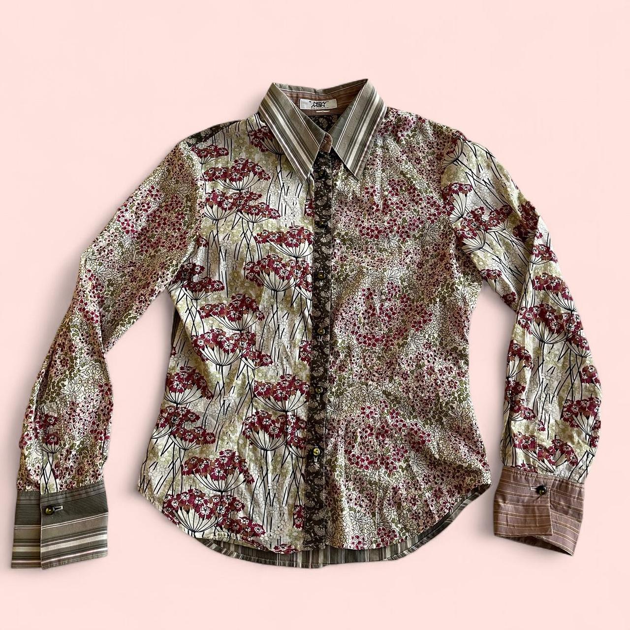 Women's Blouse - Multi/Pink - S – multi pattern f… - image 1