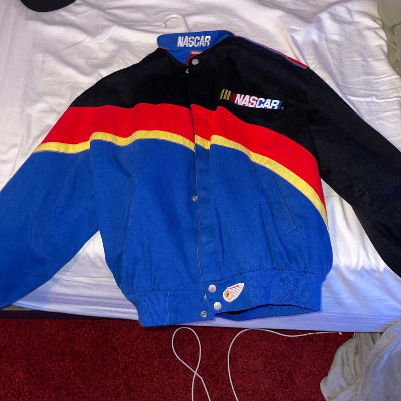 Vintage Nascar racing jacket, Jeff hamilton racing... - Depop