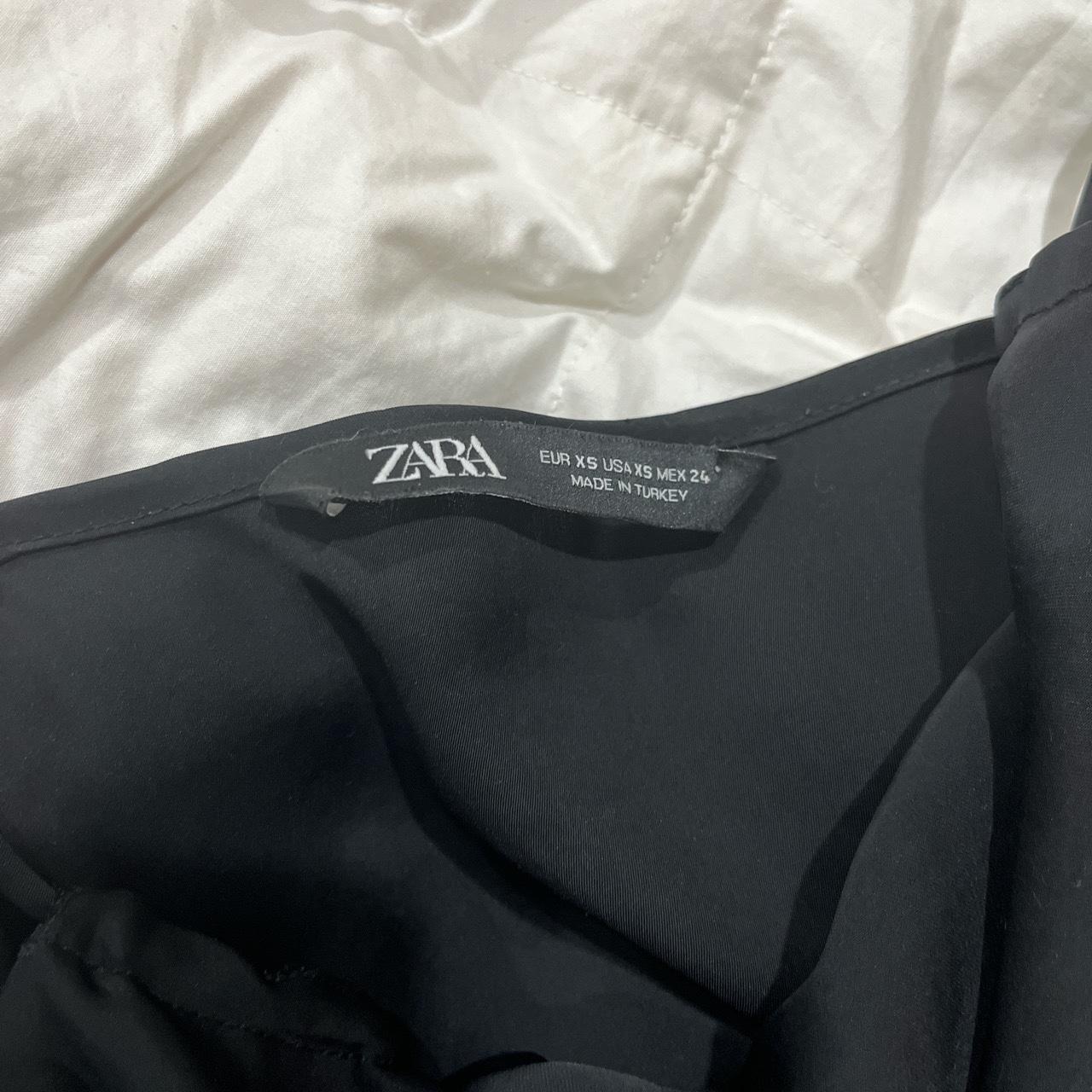 Zara black satin slip dress - Depop