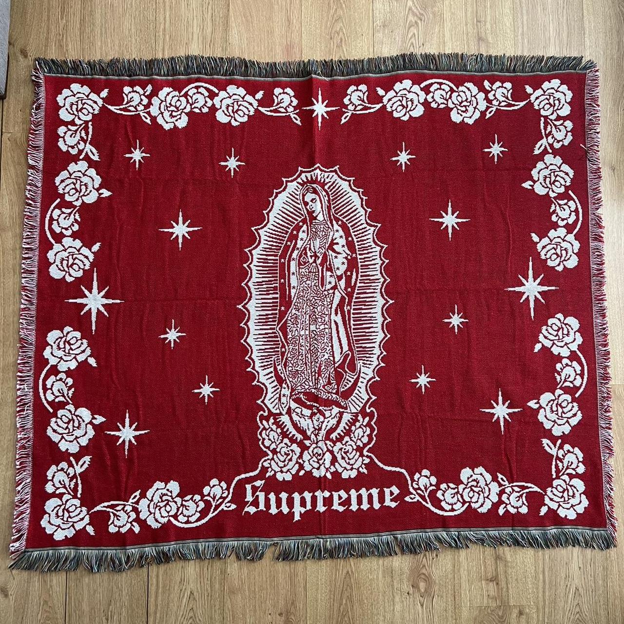 その他 18 FW Supreme Virgin Mary Blanket RED Supreme Virgin Mary Blanket only been used as wall | Depop