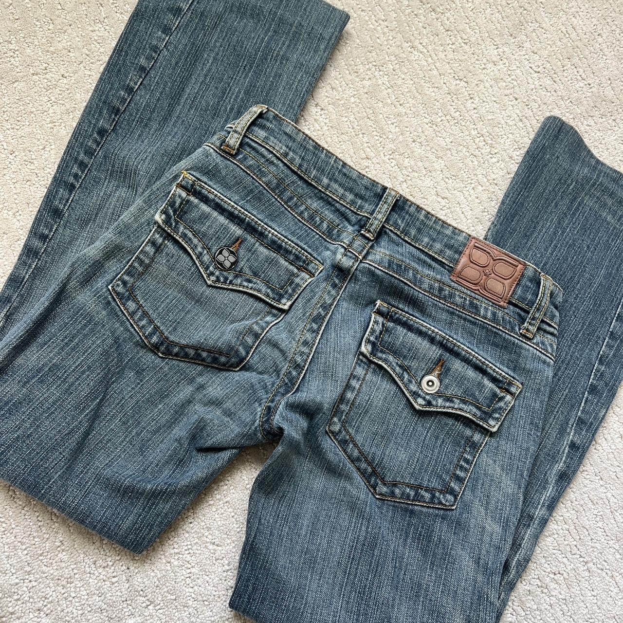 Cute y2k jeans. Looks like the bottom was cute but I... - Depop