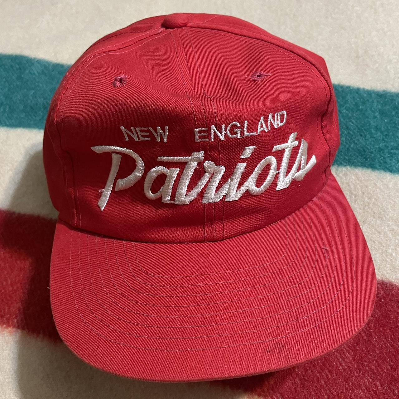 New England Patriots Hat Strapback Cap Vintage 90s - Depop