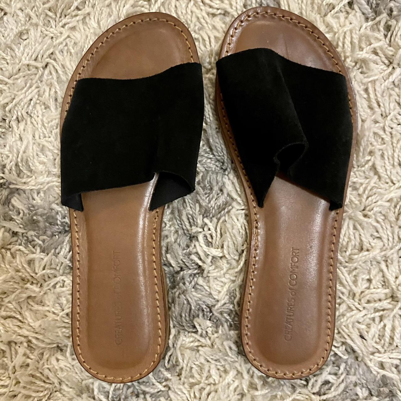 Creatures of Comfort leather x suede slide... - Depop