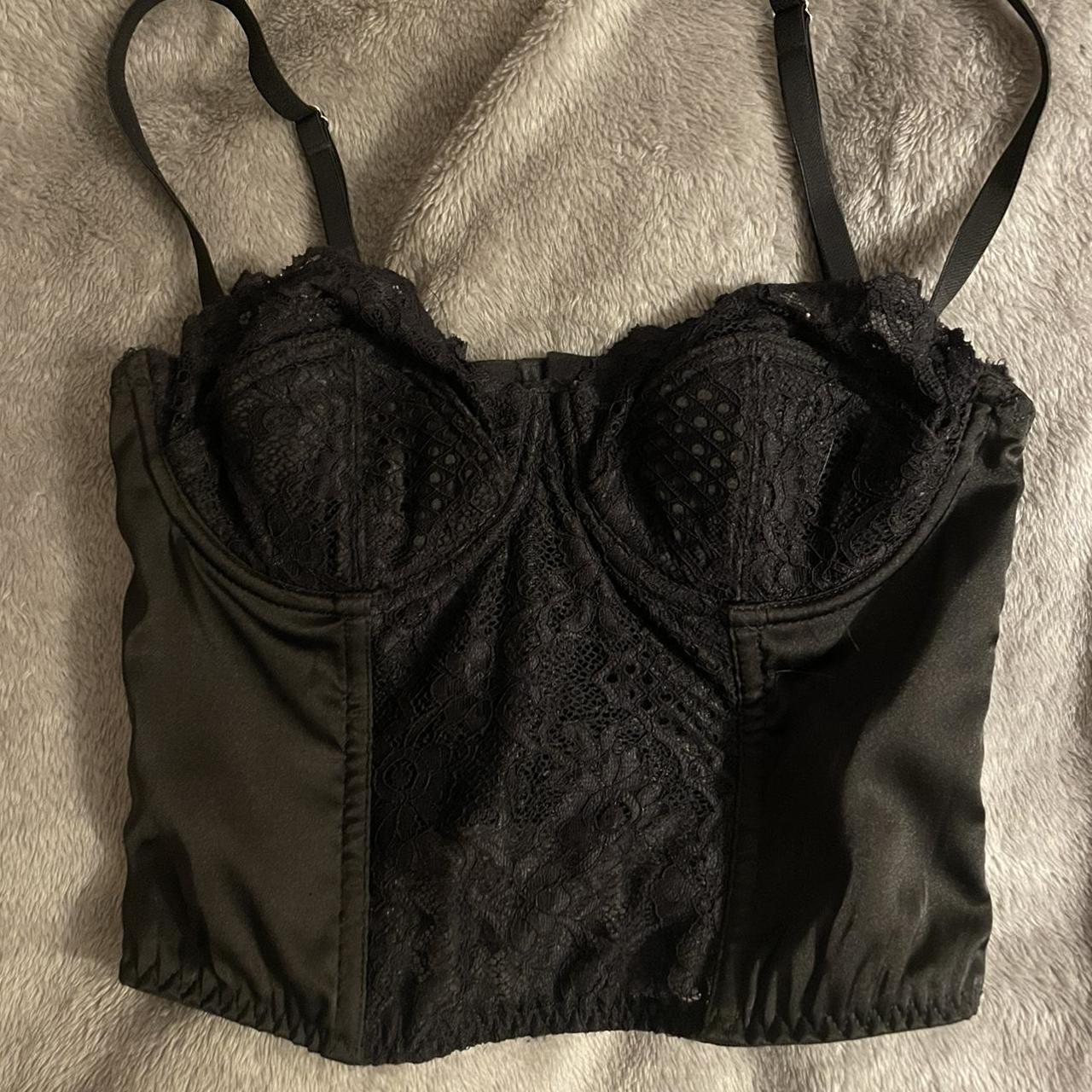 Urban Outfitters Women's Black Corset | Depop