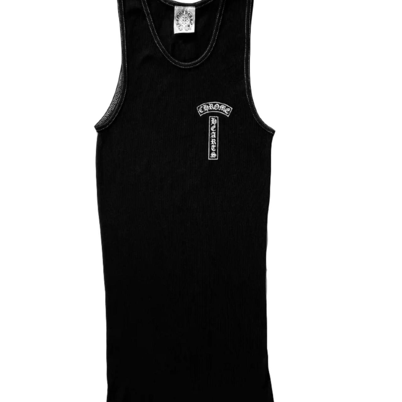 クロムハーツ　タンクトップ　ケルティック　FUCKYOU　Ｍ Chrome Hearts 'Fuck you' cross tank Feat a large | Depop