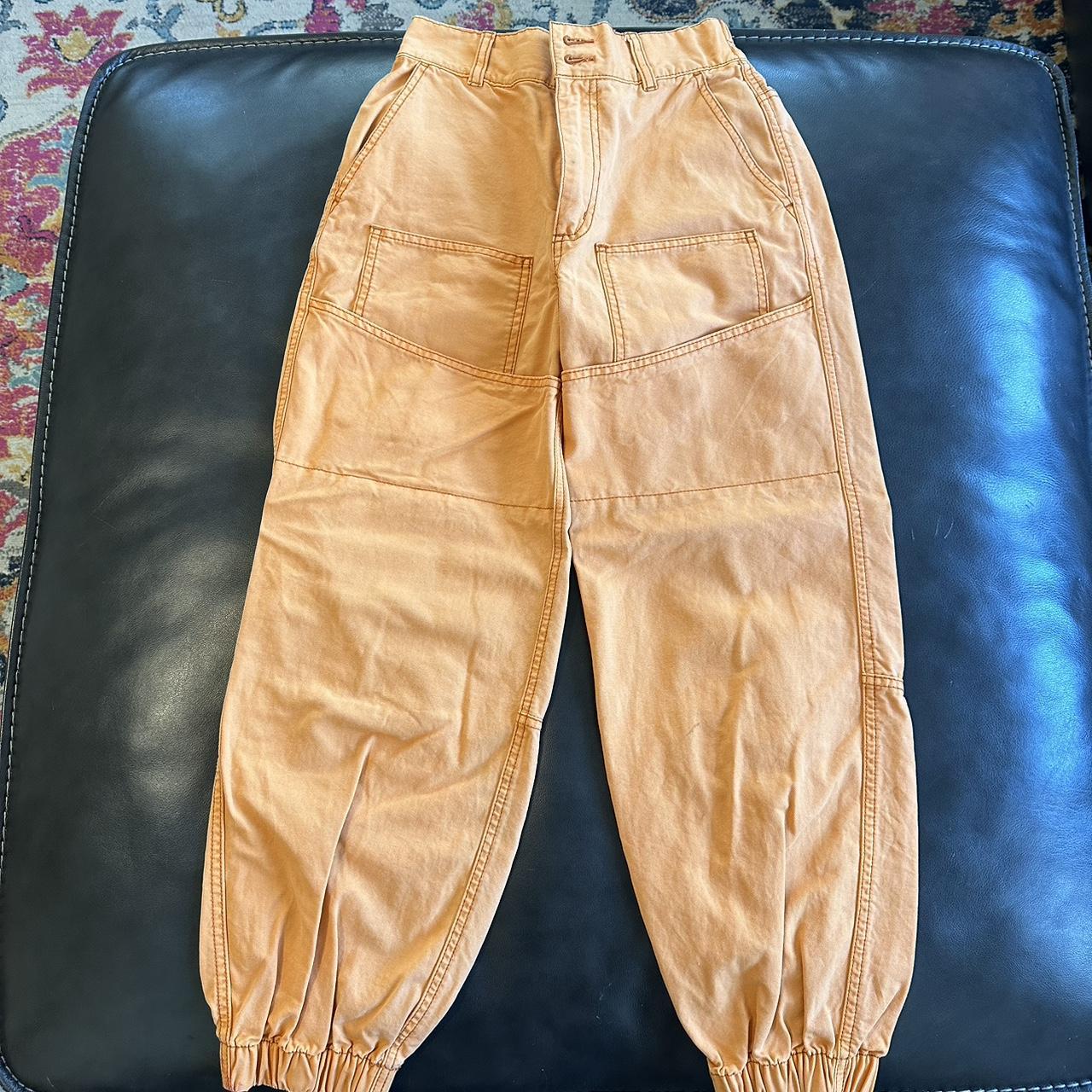 Urban Outfitter Orange Cargo Pants summer... Depop