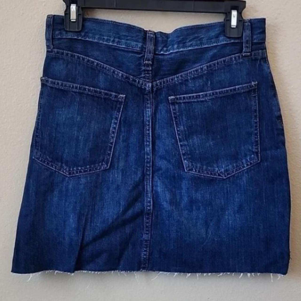 Gap Denim Skirt Button Fly Size:4 Gently used, no... - Depop
