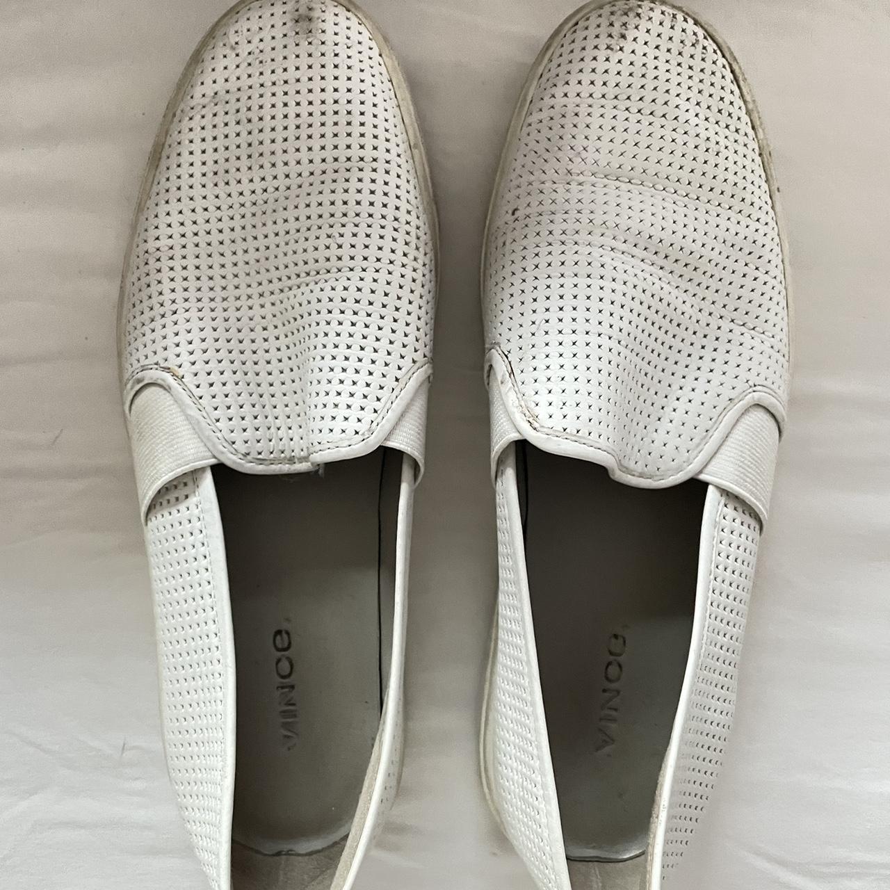 Vince white hot sale slip ons