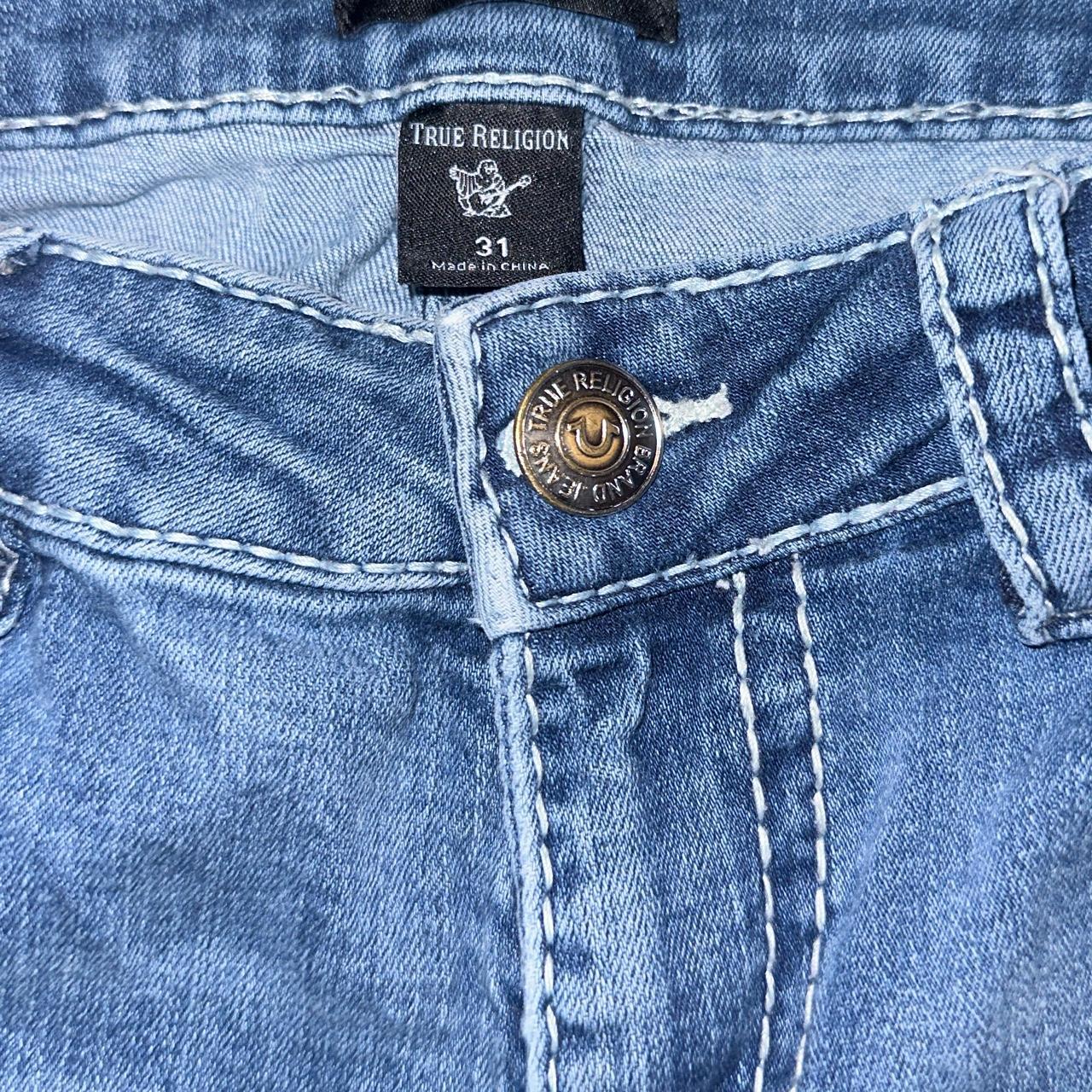 Tru religions no rips just basic blue jeans. - Depop