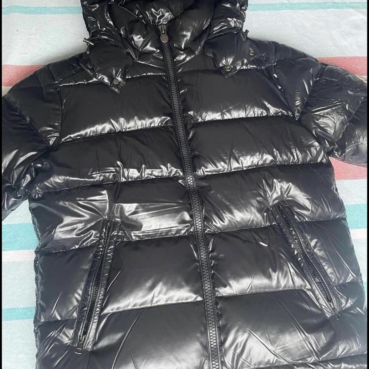 All Black Moncler Coat. Size Medium, Detachable - Depop