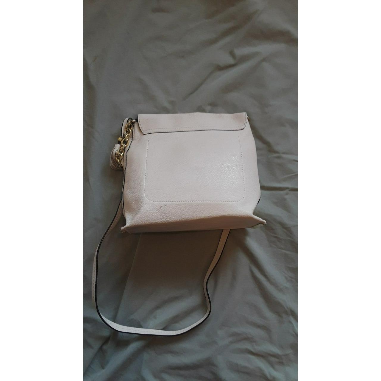 Kate Landry Vegan white leather crossbody... - Depop