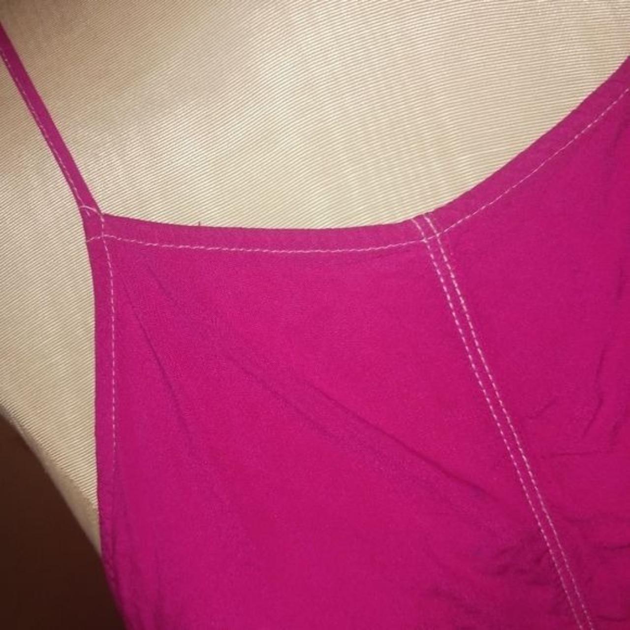 Intimately Free People hot pink 100% rayon slip... - Depop