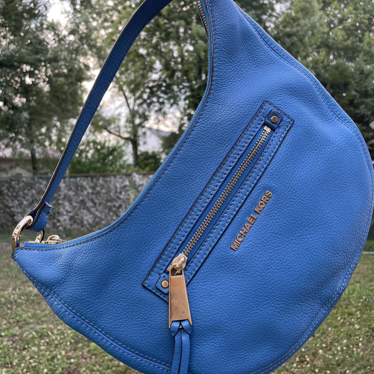 MICHAEL KORS Blue Leather hot Hobo Bag