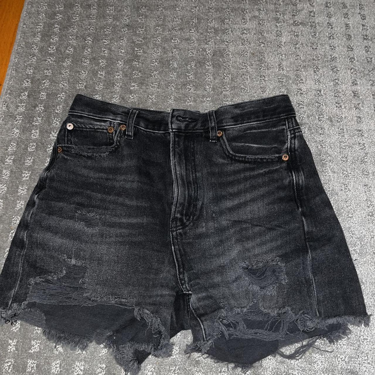 Black American eagle shorts! Have a worn look to... - Depop
