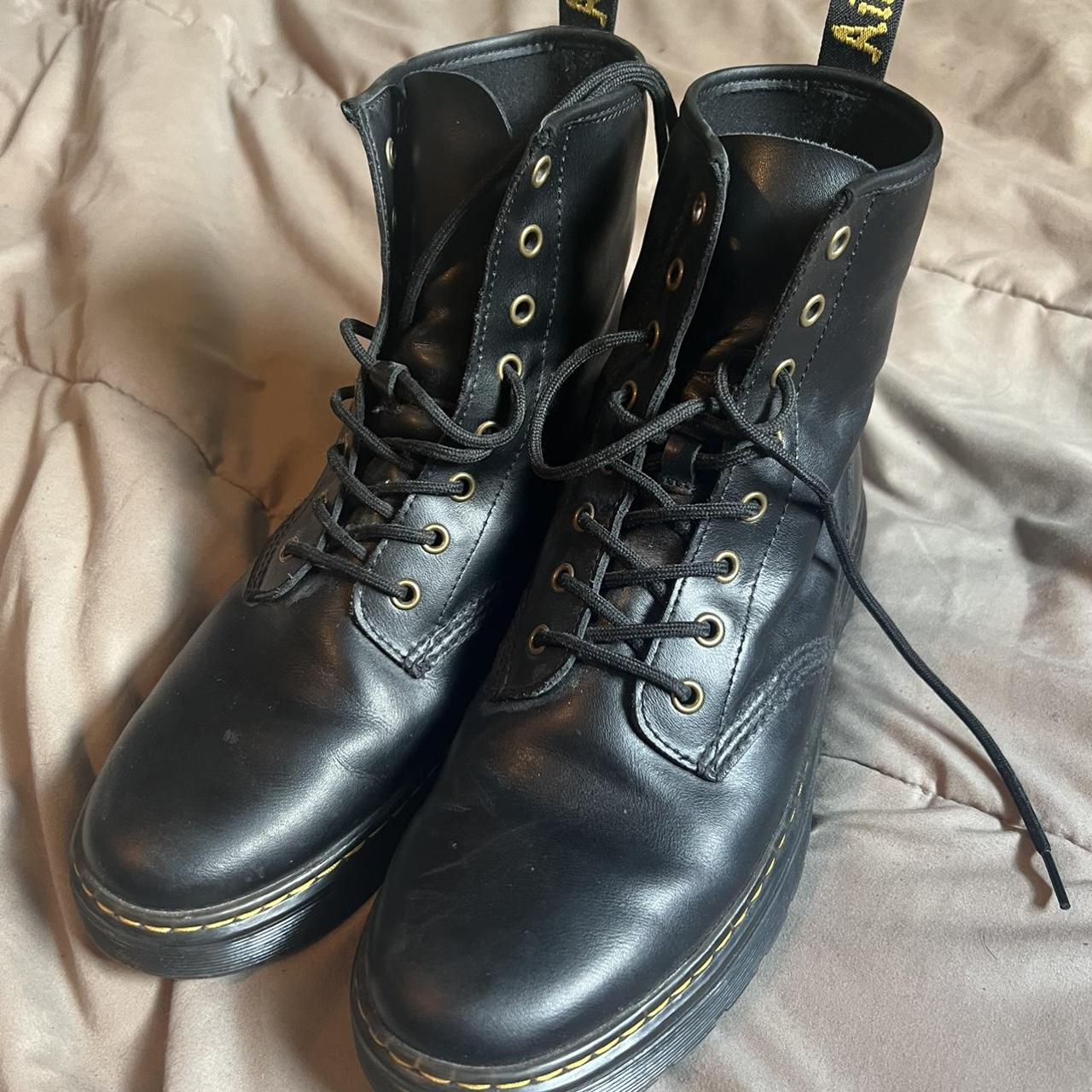 Doc Marten Leather Boots Size 11 fairly good... - Depop