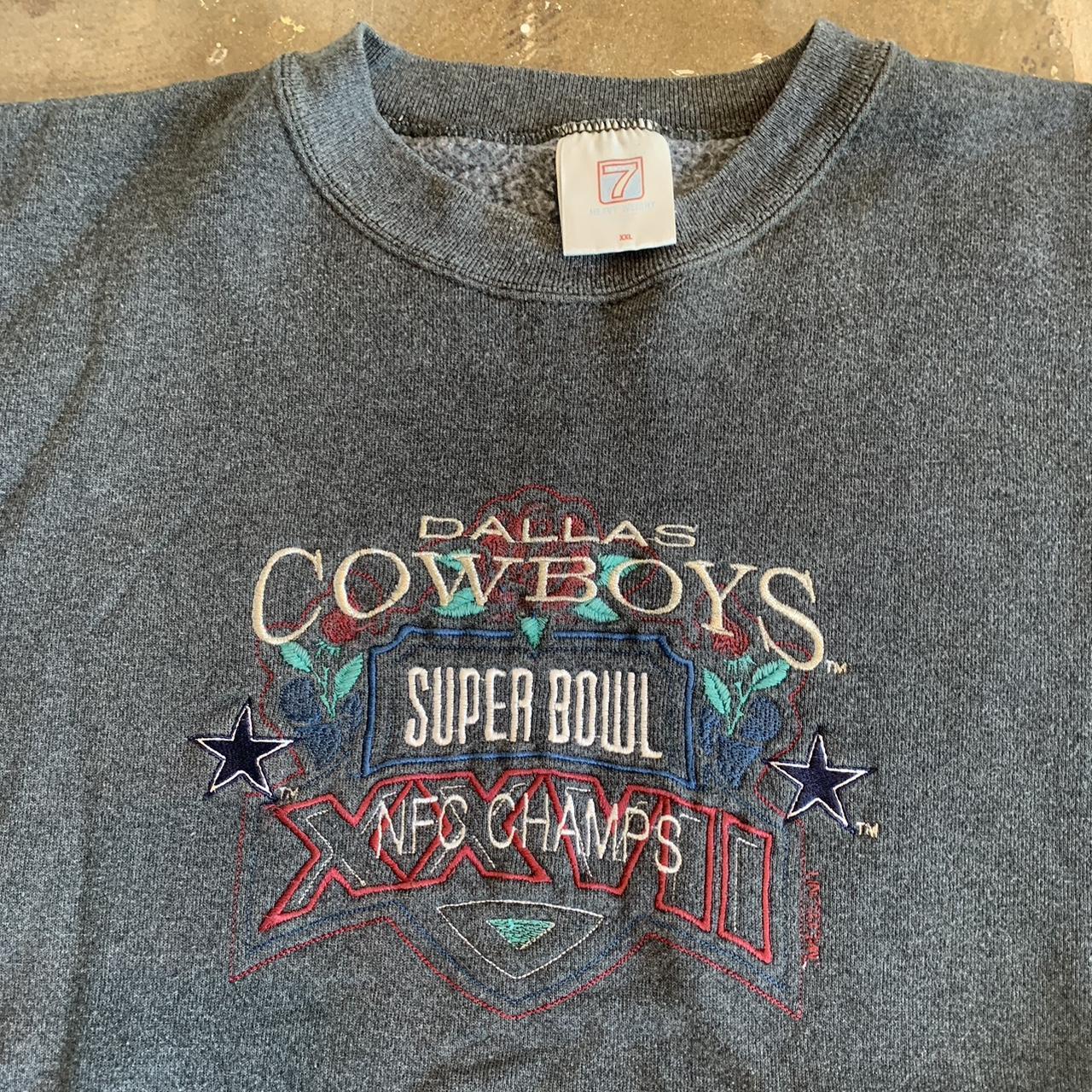 Vintage 90s Dallas cowboys logo 7 nfl crewneck - Depop