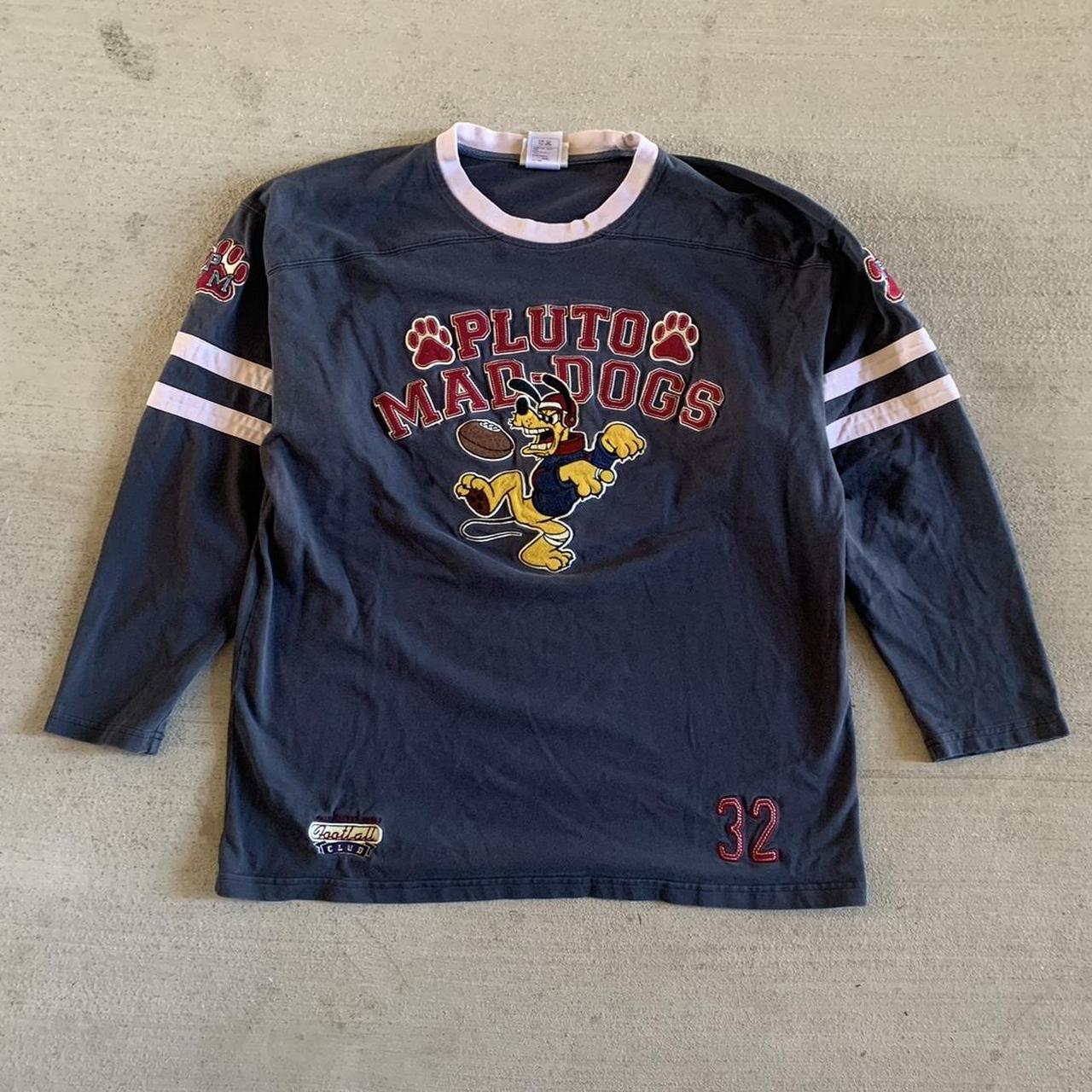 Vintage Y2K 90s Disney Pluto Mad-Dogs Football...