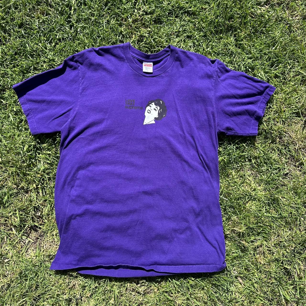 Purple Supreme T-Shirt, only worn a couple times!... - Depop