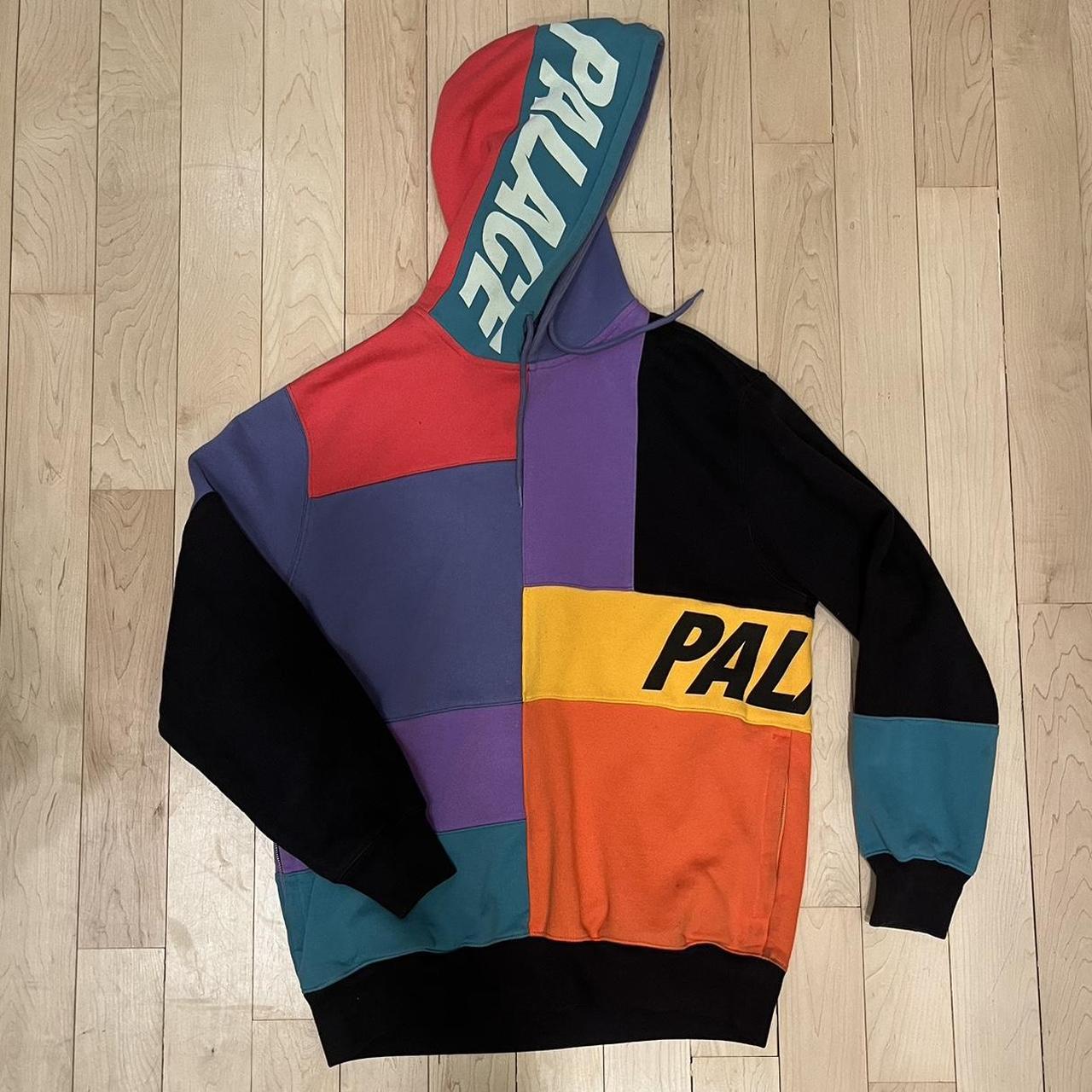 Palace store rainbow hoodie