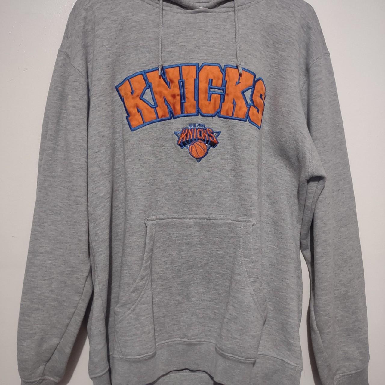 Unisex Gray Medium Official NBA NY Knicks Pullover Hooded Sweatshirt Hoodie