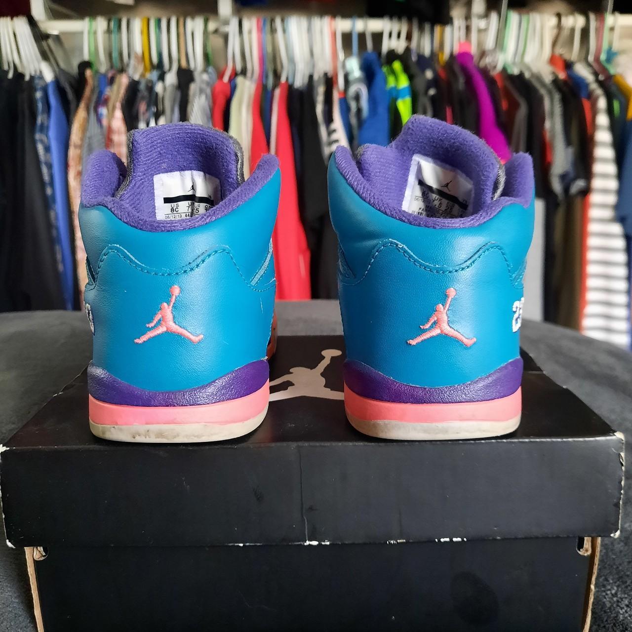 Jordan 5 clearance teal pink purple