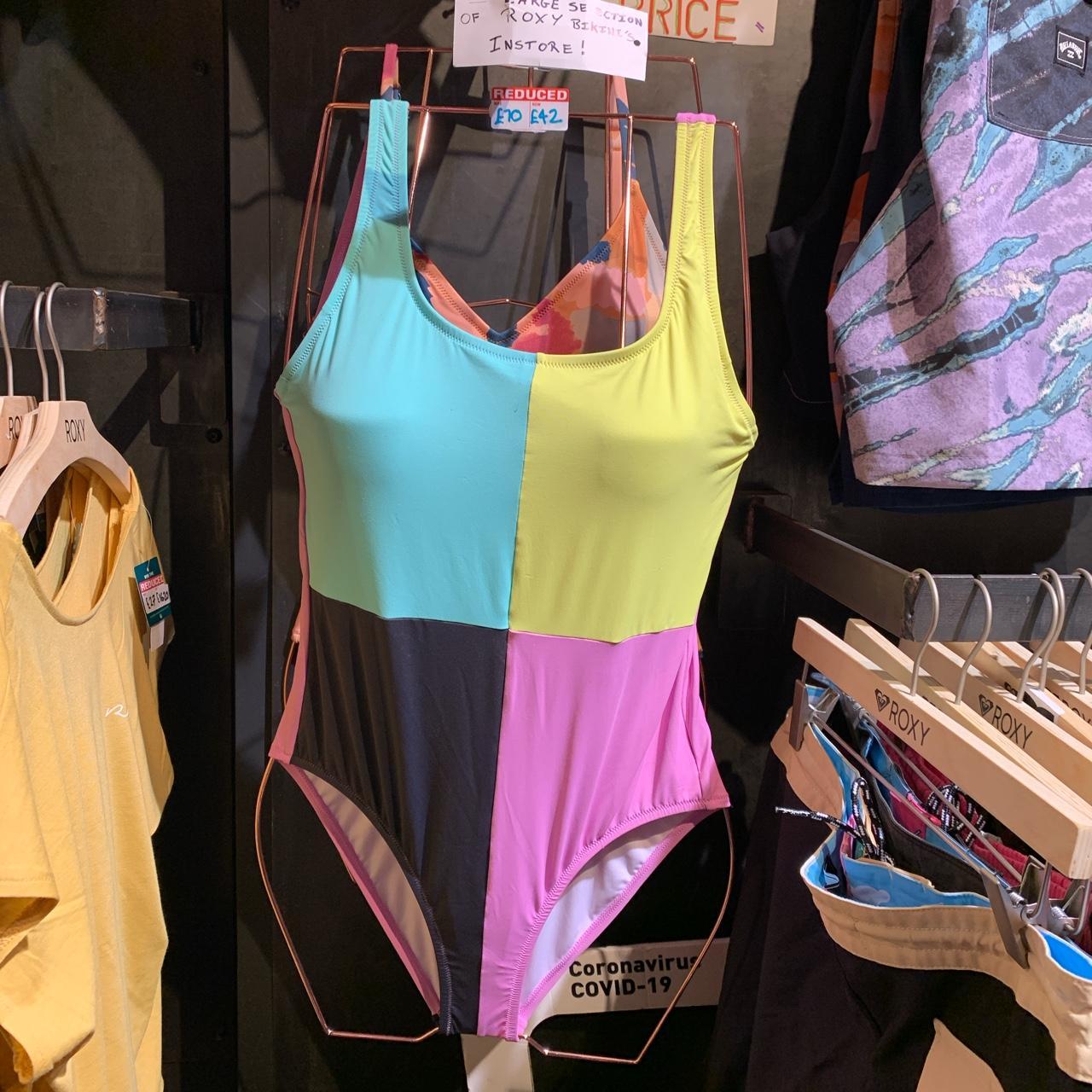 Quiksilver Color Block OnePiece Swimsuit for... Depop