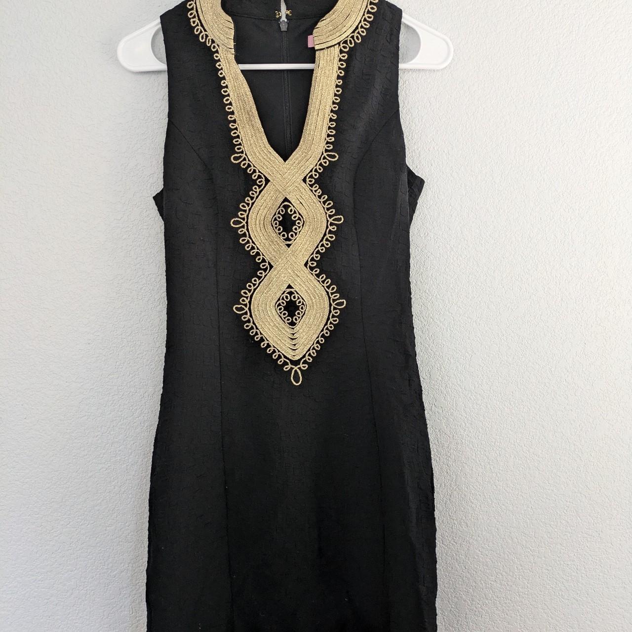 Lilly pulitzer black and gold dress hotsell