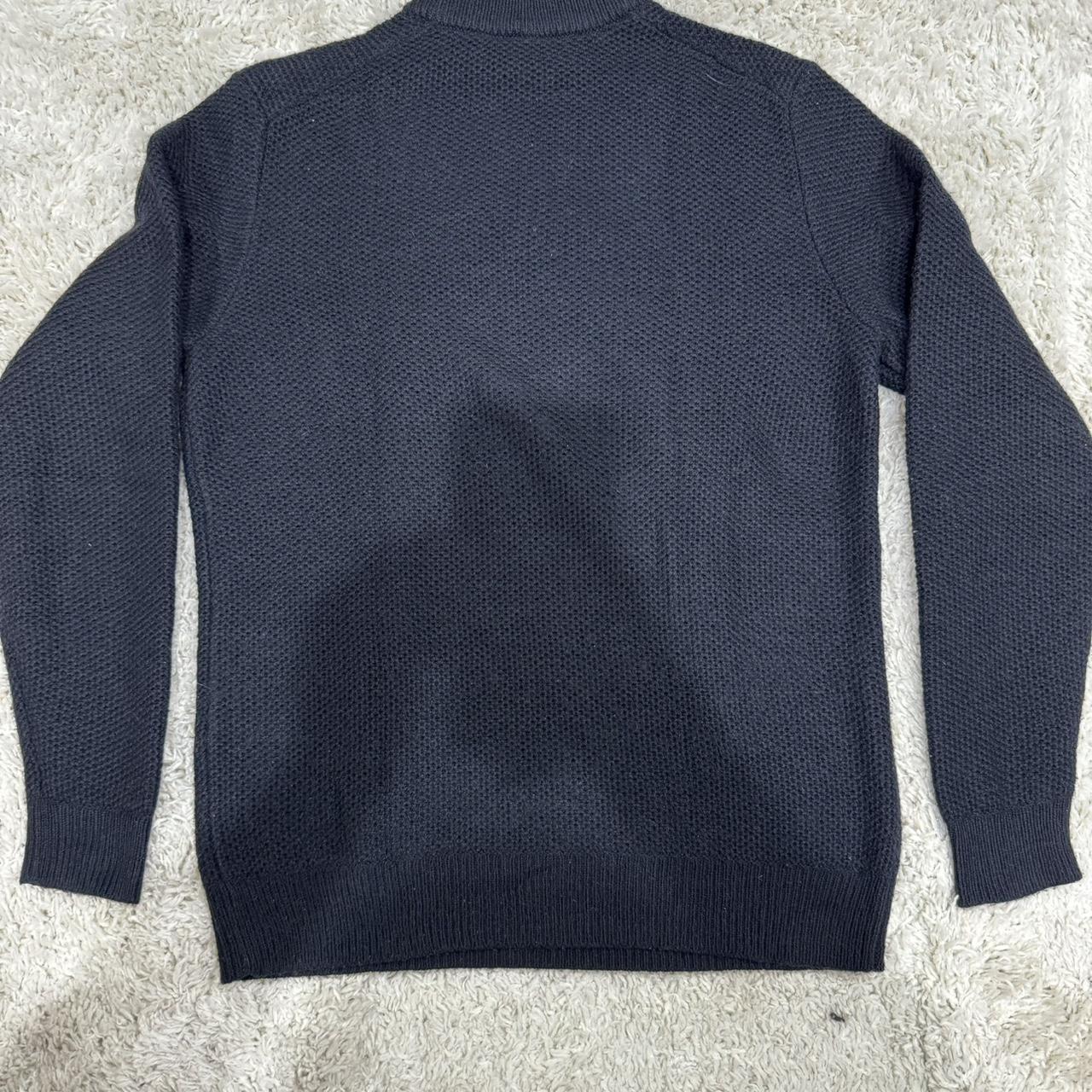 Uniqlo Dark Navy Fisherman Mock Neck Sweater Size... - Depop