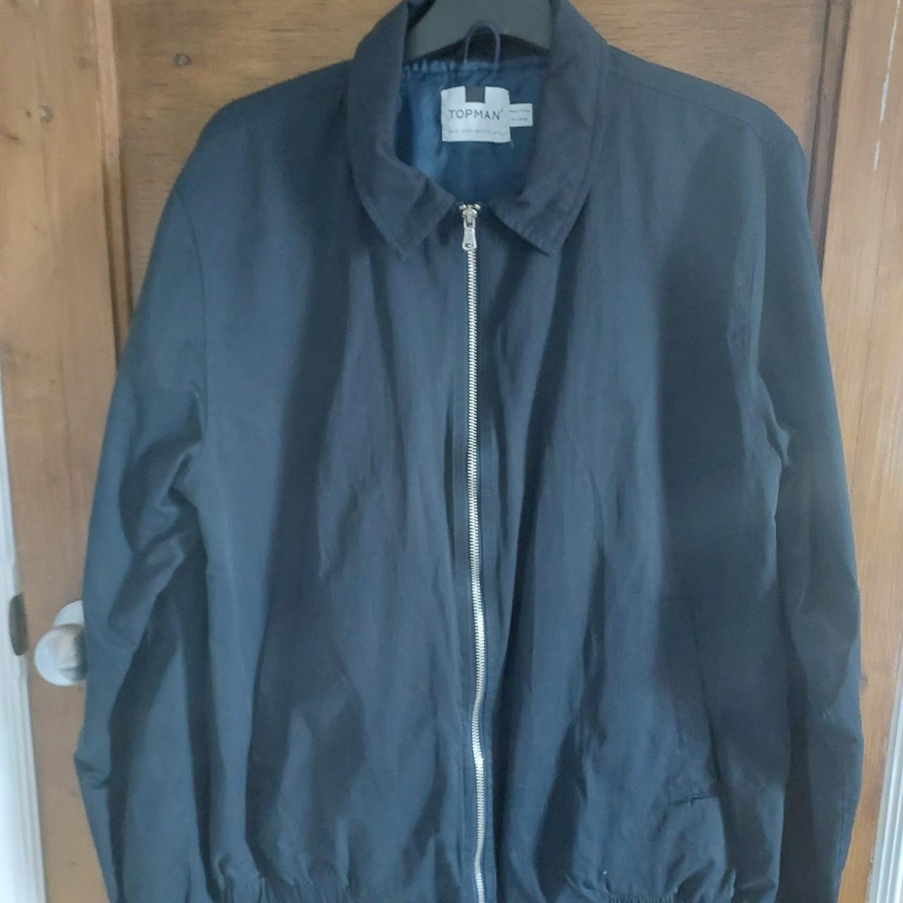 Topman Men's Navy Jacket | Depop