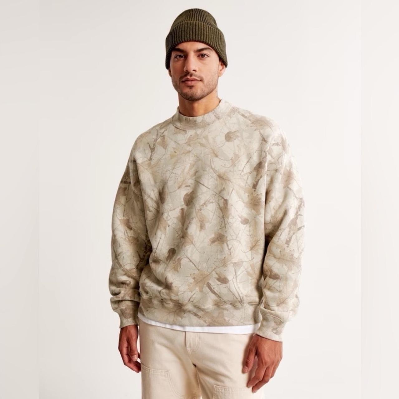 Abercrombie camo crewneck Hoodie Size medium Worn a... Depop