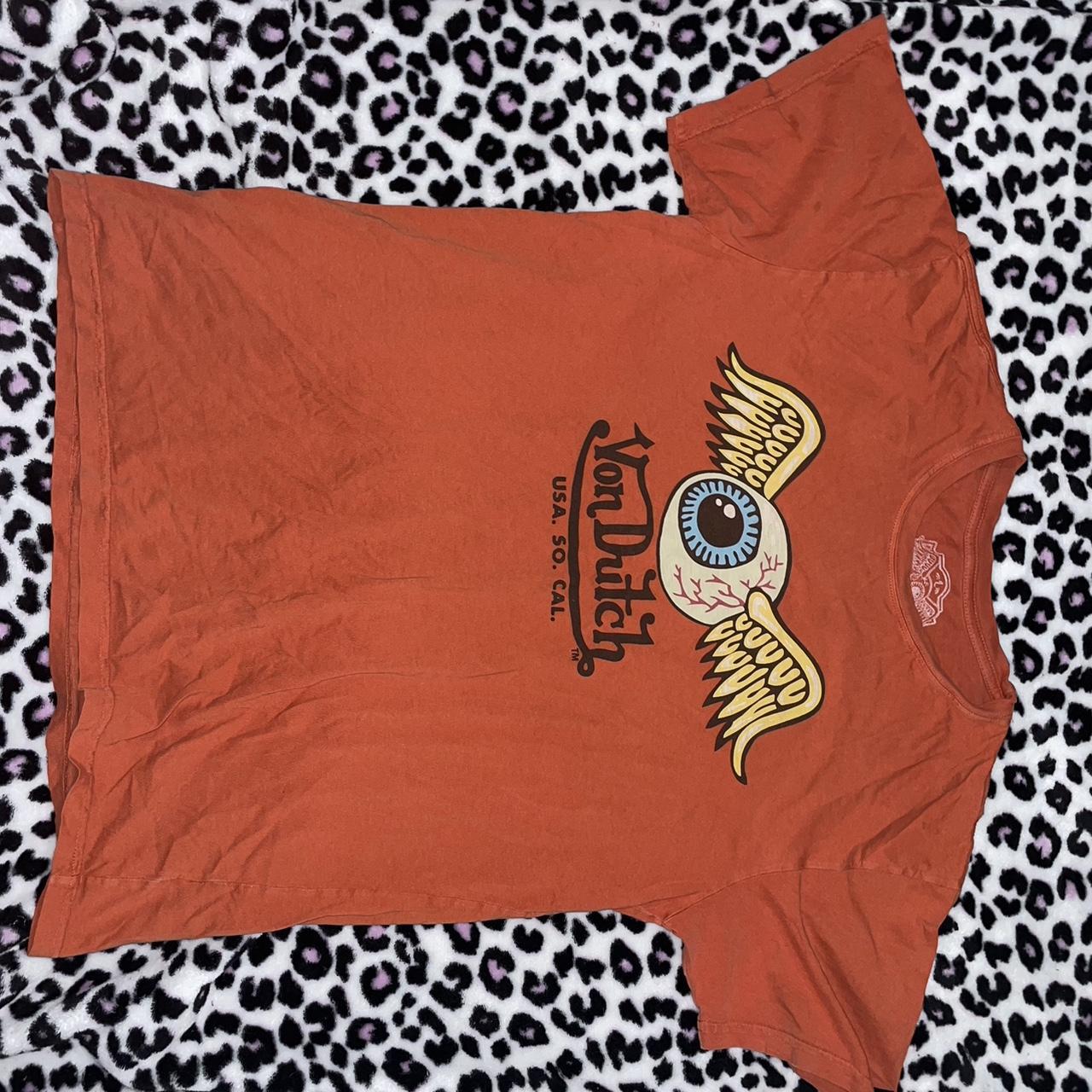 Von Dutch Men S Orange T Shirt Depop