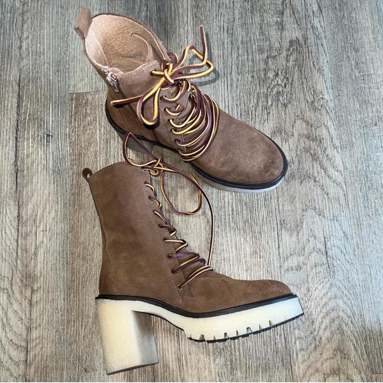 Free People Dylan Lace up boot taupe size