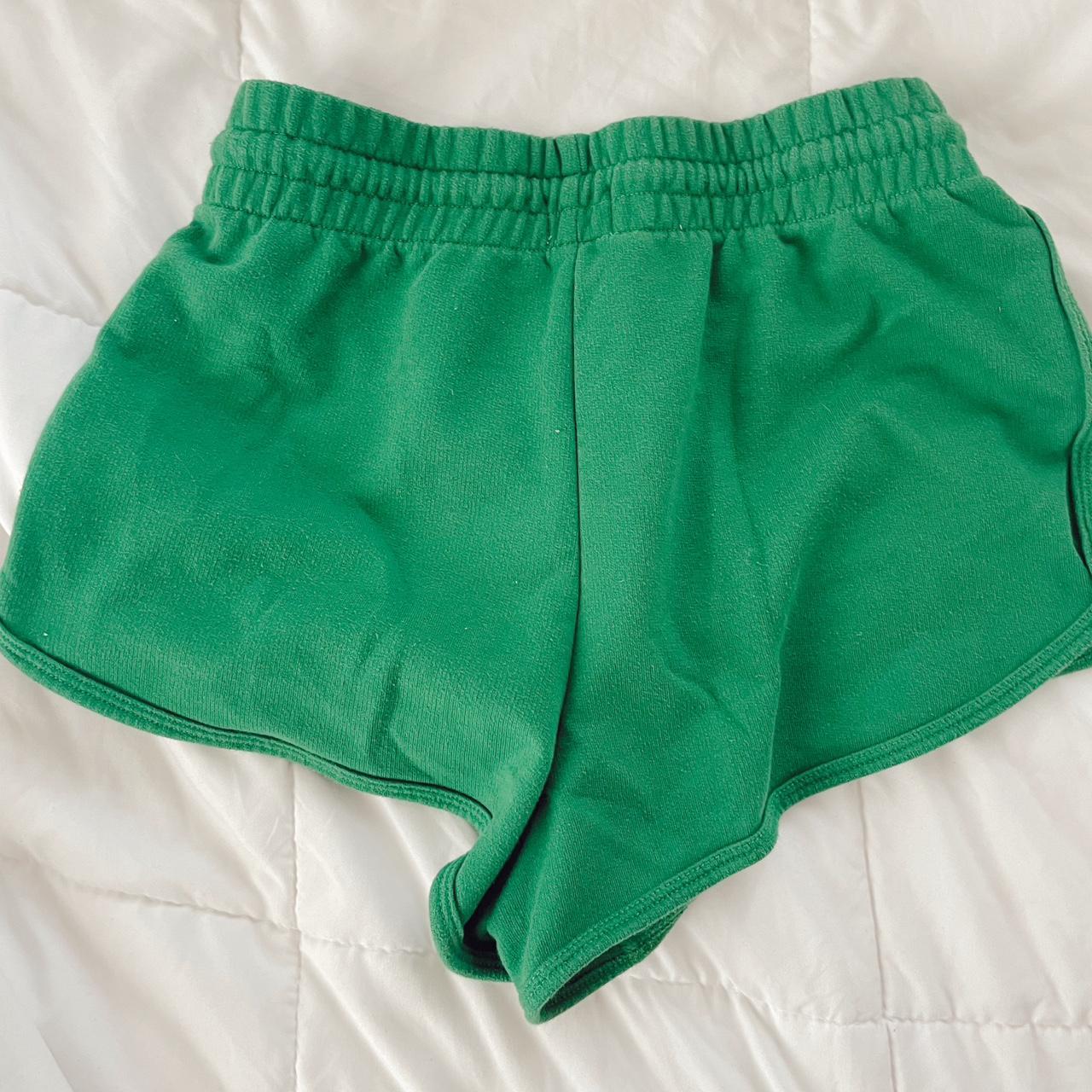 aritzia sunday best green shorts size small would... - Depop