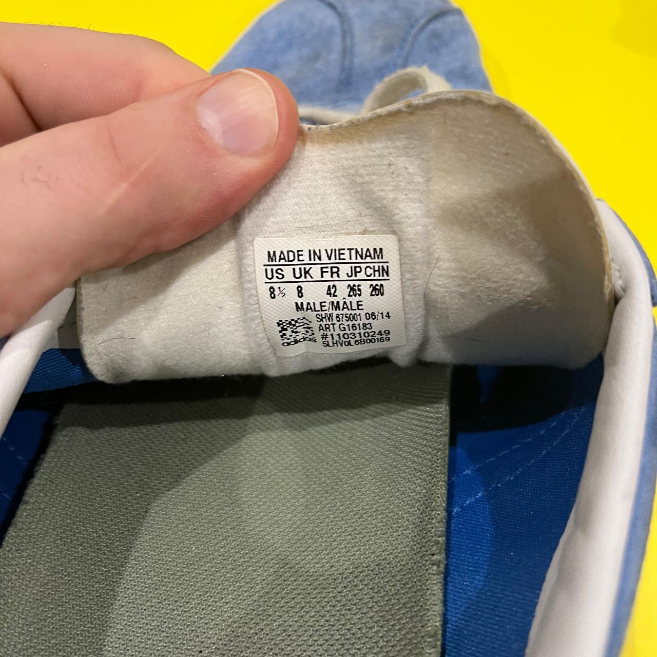 mens light blue gazelles