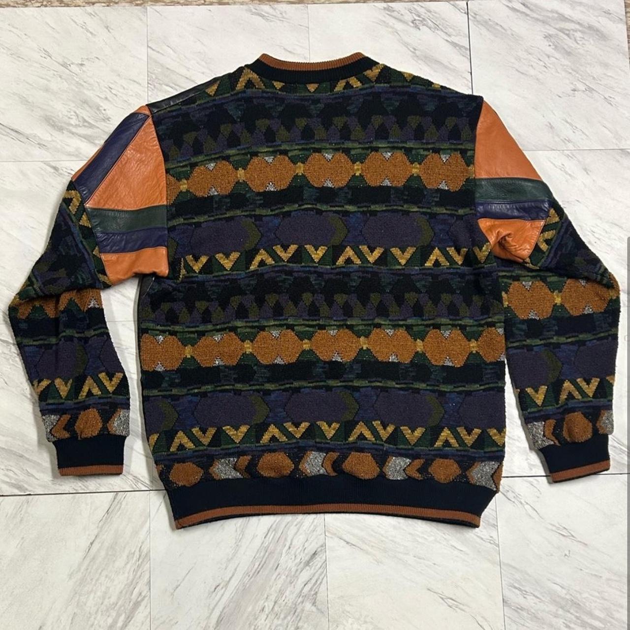 Coogi Men's Sweater - Multi/Black - XXL – Vintage… - image 3