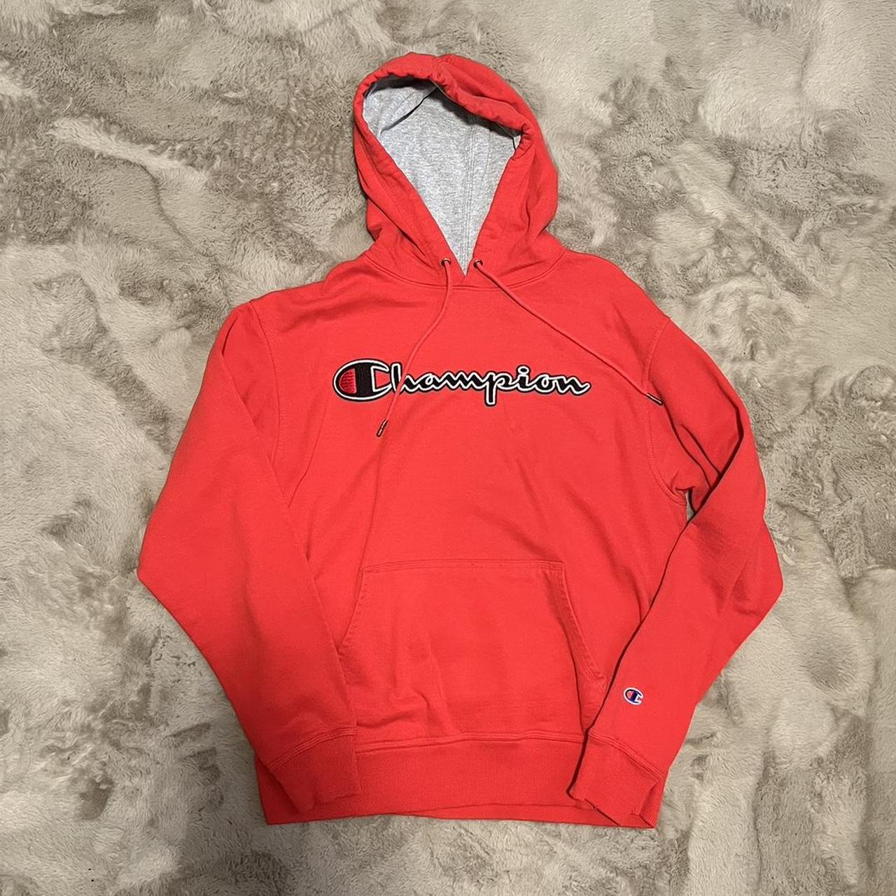 Men's champion shop red hoodie