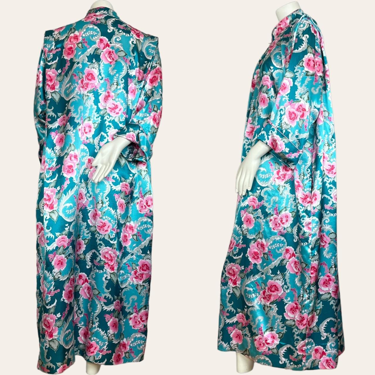 Christian Dior Women's Pink and Blue Robe Depop