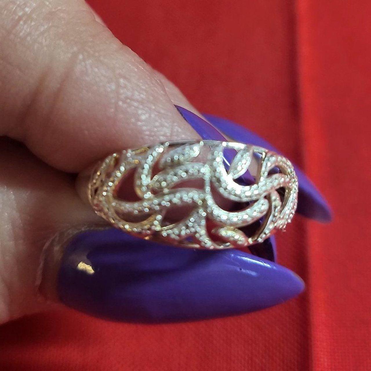 Source Unknown Women's Ring - Silver – Moissanite… - image 3